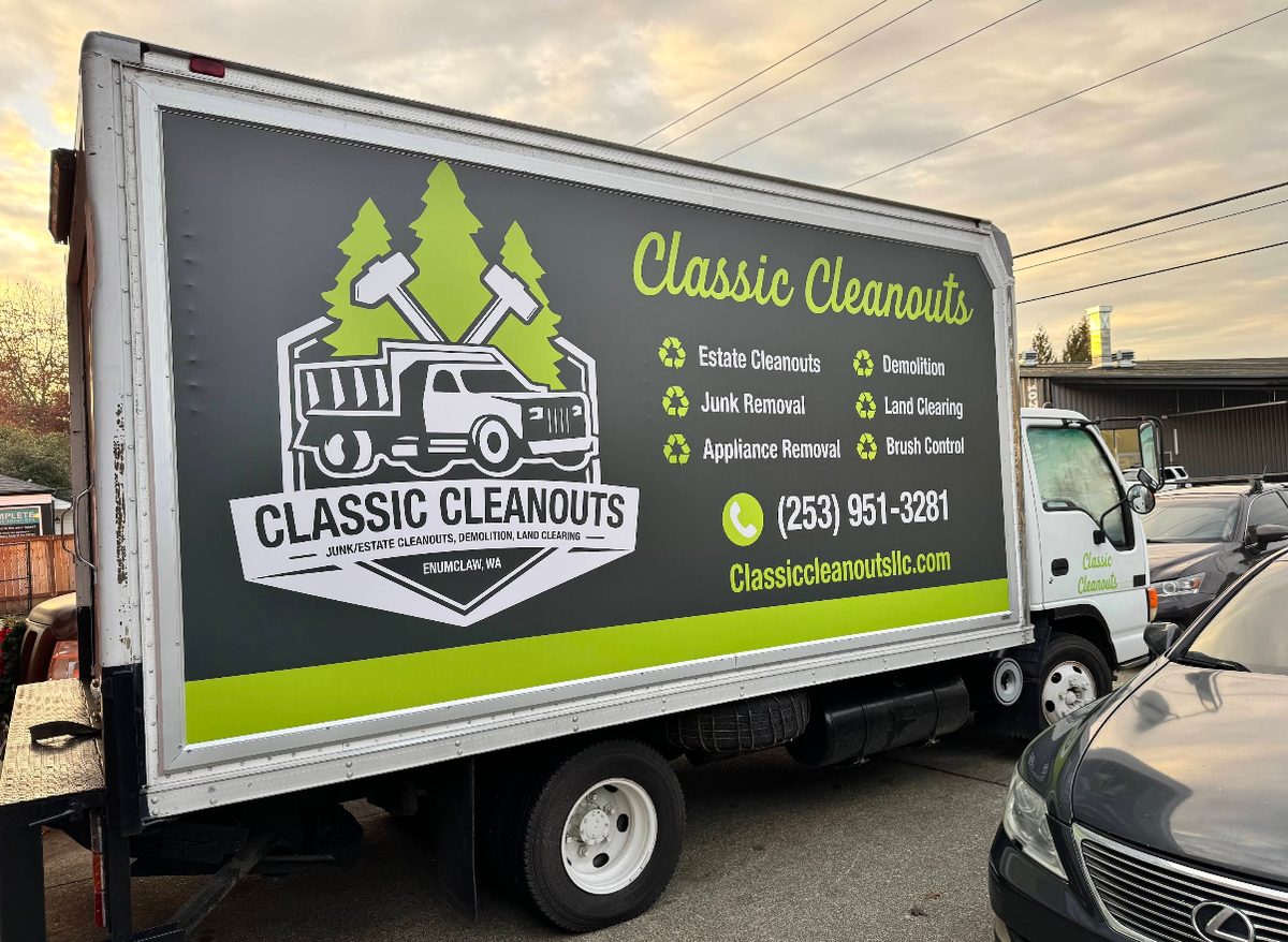 Classic Cleanouts box truck heading out on a donation run